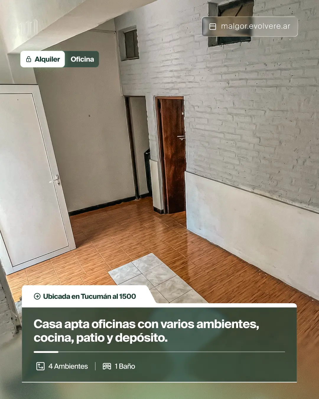 Foto de Tucumán al 1500 - Alquiler de casa apta para oficina -