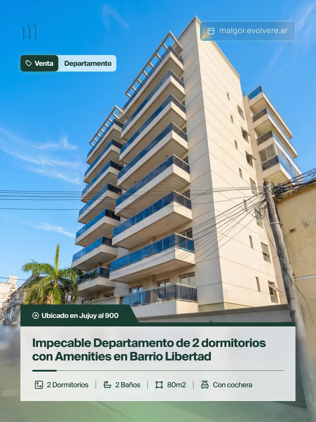 Foto de Venta de Departamento de 2 dormitorios con cochera en Barrio Libertad