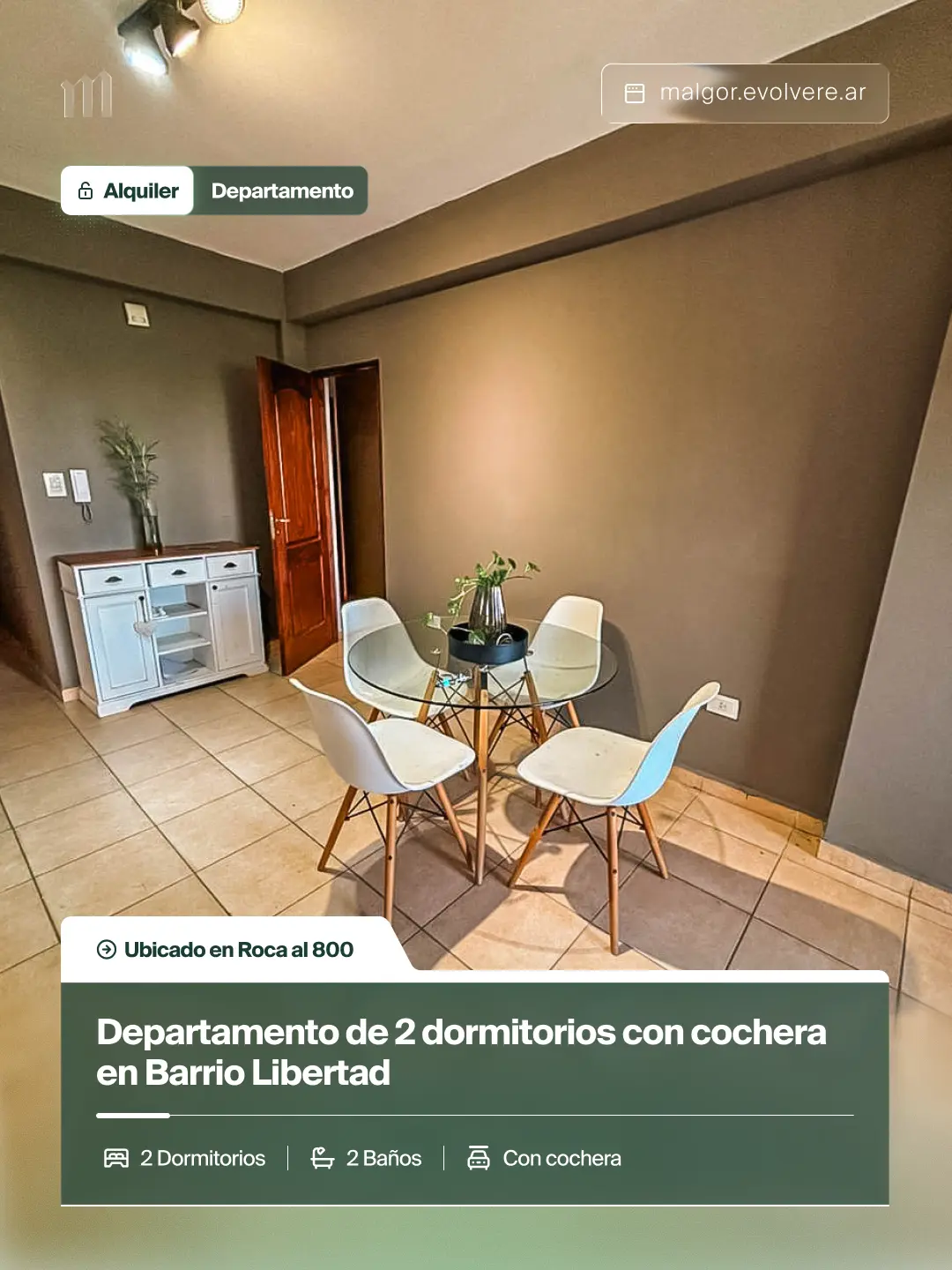 Foto de Alquiler de  Departamento de 2 dormitorios en Barrio Libertad