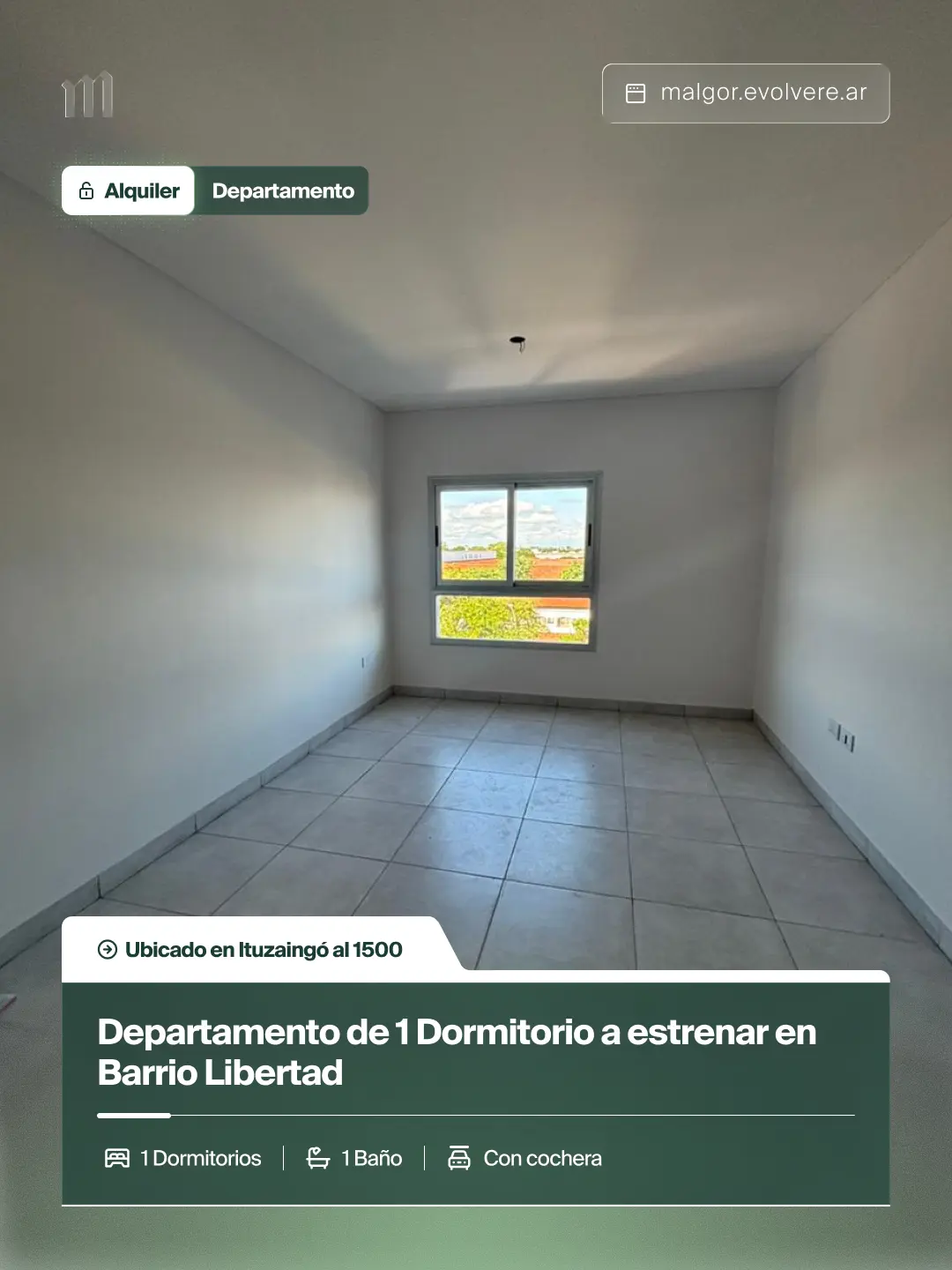 Foto de Alquiler de Departamento de 1 dormitorio a estrenar en Barrio Libertad
